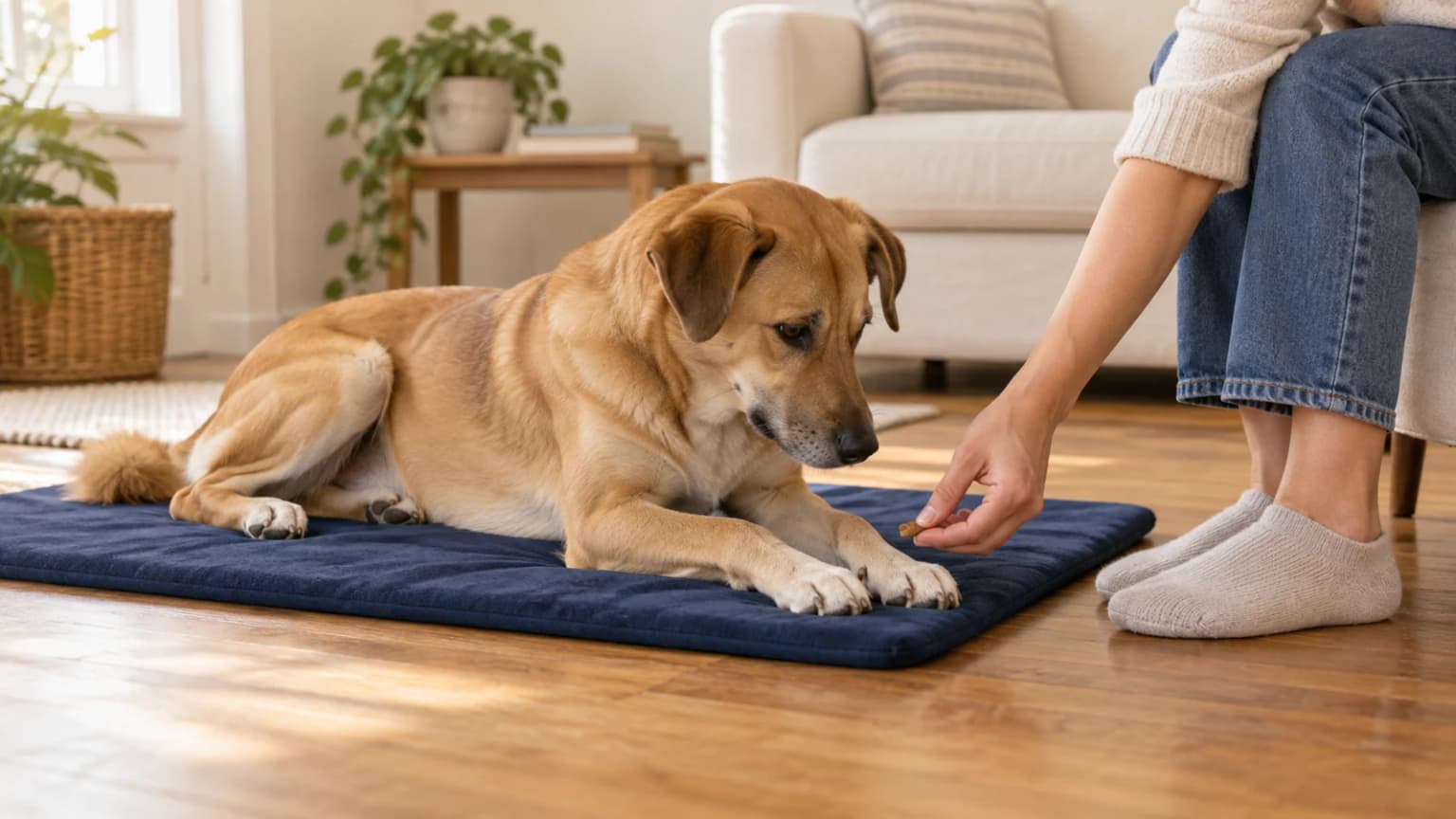 How to Teach a Dog to Settle Without Holding Them Still