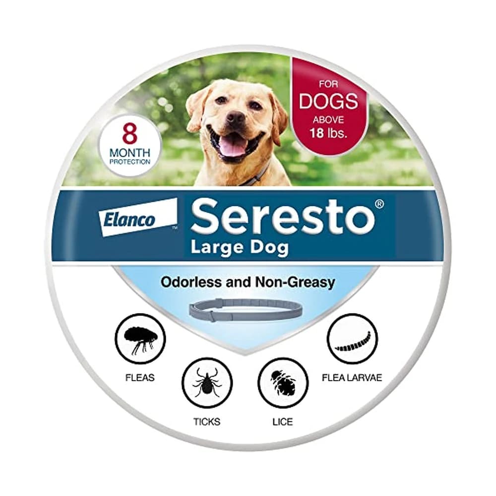 Seresto 8-Month Flea & Tick Collar, Dogs Over 18 lb (single collar)