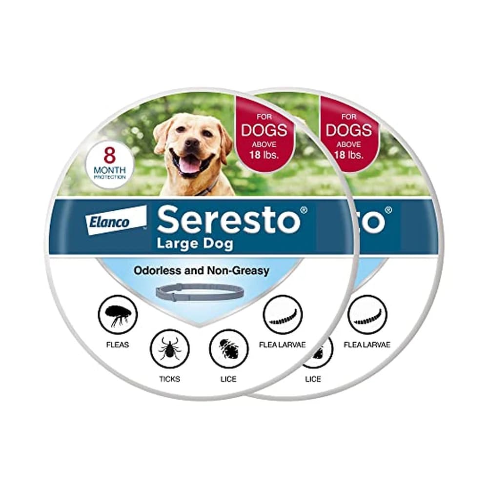 Seresto 8-Month Flea & Tick Collar, Dogs Over 18 lb (2-pack)